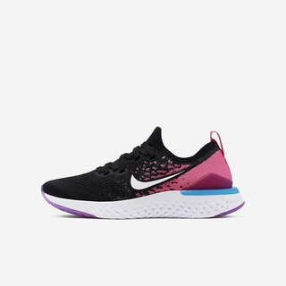Adidasi Alergare Nike Epic React Flyknit 2 Fete Negrii Roz Violet Albi | XZMY-30297